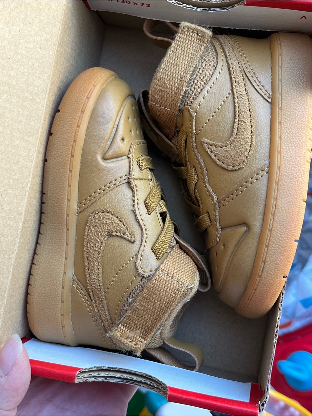 Nike Kids Tan High-Top Sneakers